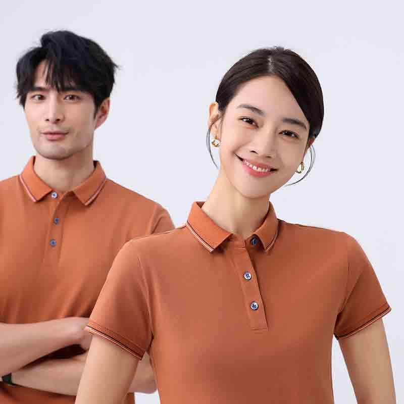 Spring and Summer loose and comfortable beaded striped short-sleeved lapel POLO shirt DX-5A345