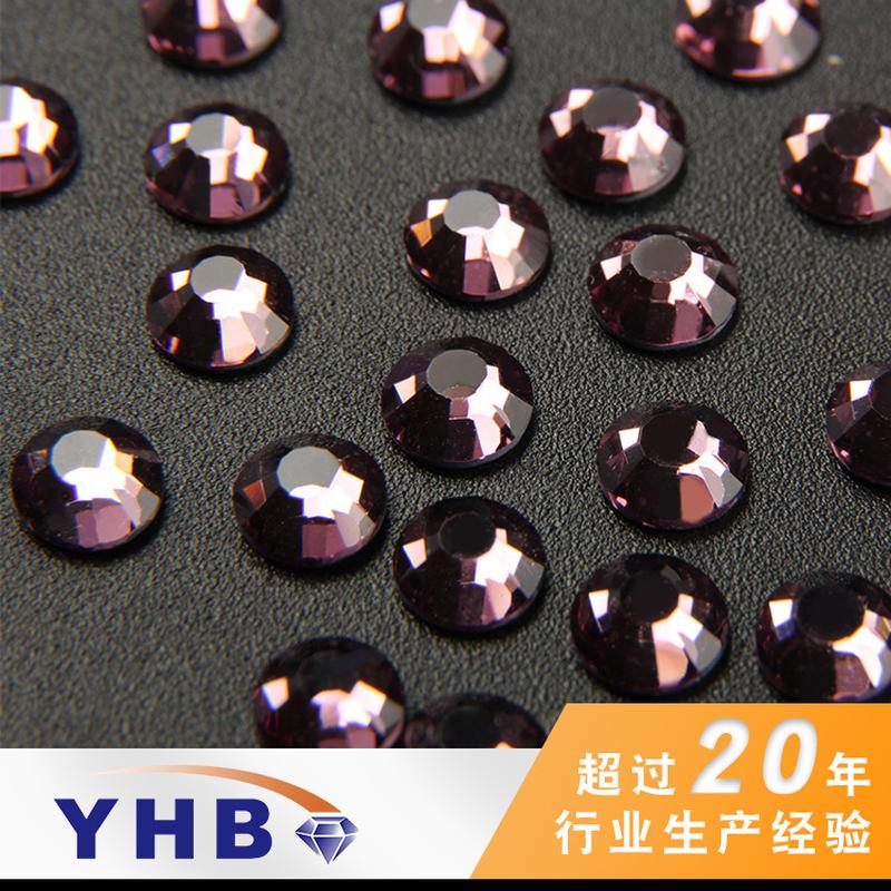 Factory Hot-Selling Ornament Accessories Hot Drilling Light Purple Rubber Bottom Korean Rhinestone Glass Manicure More Sizes Boutique Swarovski Rhinestone Emulation