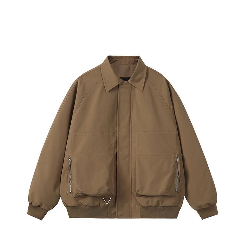 jacket jacket men's spring and autumn korean style lightly mature retro loose fashion brand all-matching lapel jacket men's casual top