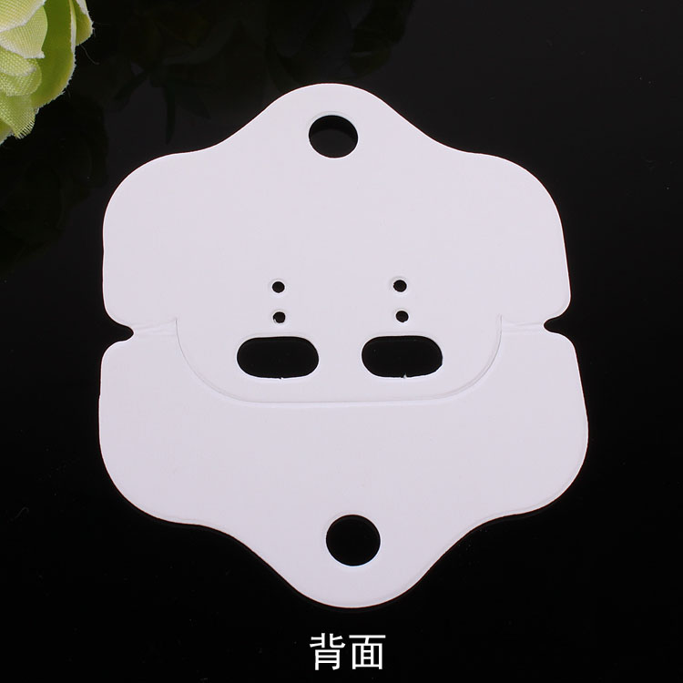 Factory direct sales of packaging accessories, necklaces, cards, white cardboard, universal folding hanging cards, 100 pieces per auction pic 2