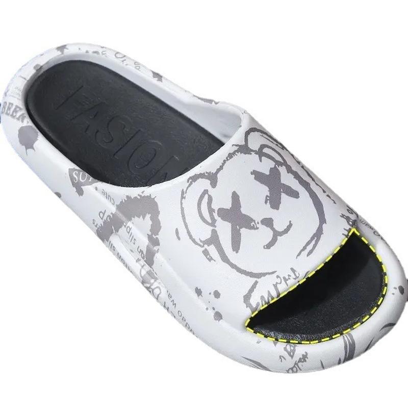 2024 men's slippers summer sports tide ins beach home shit feeling outdoor thick bottom couple men's sandals Item Picture