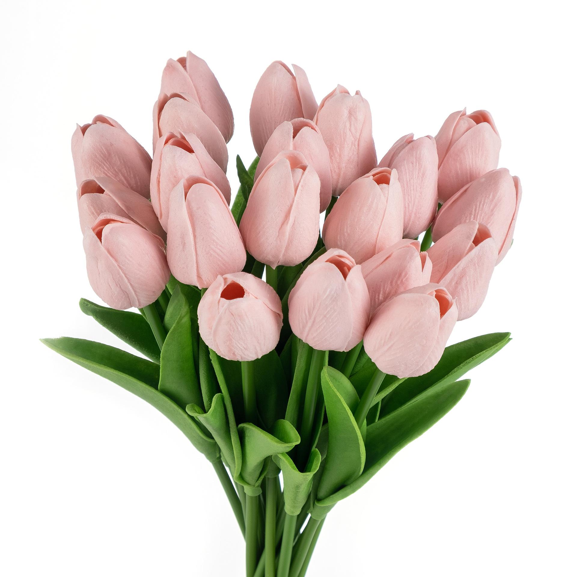 mini pu tulip artificial flower home ornamental flower fake flower for wedding hand feeling tulip factory direct supply Application Scenario