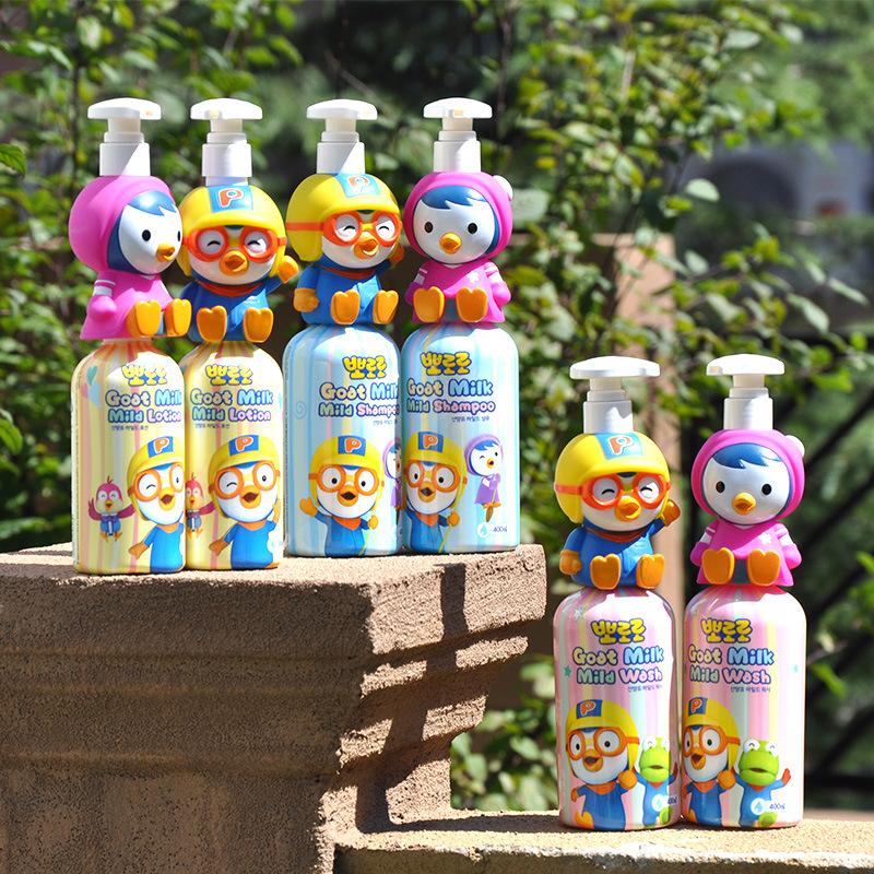 imported pororo pororo children's shampoo body wash body lotion marine essence 3-in-1 multi-three-in-one Specification drawing