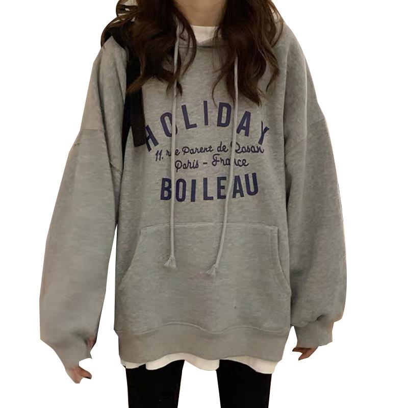 thin hoodie women's autumn ins2023 autumn new loose korean style hoodie net red fashion one piece dropshipping Item Picture