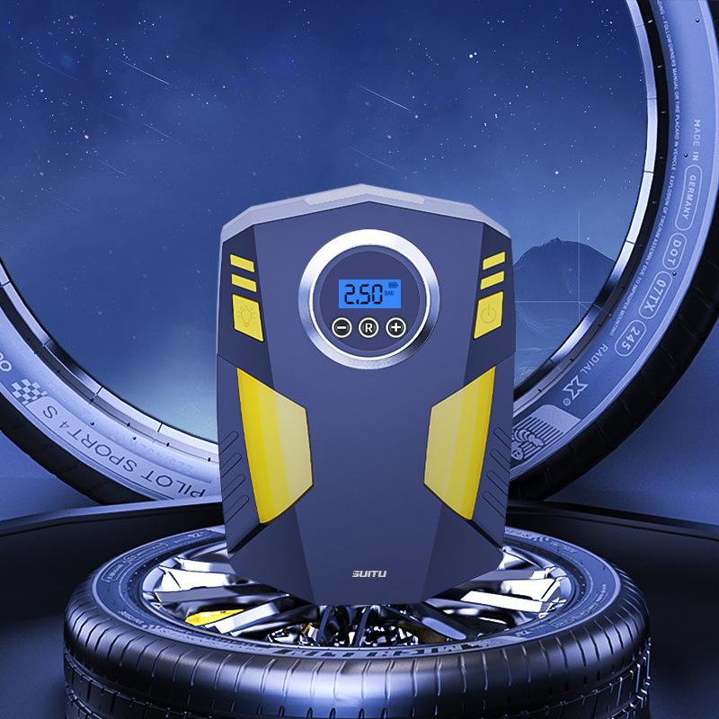 vehicle air pump small car tire electric blast pump car portable handheld smart digital display inflator