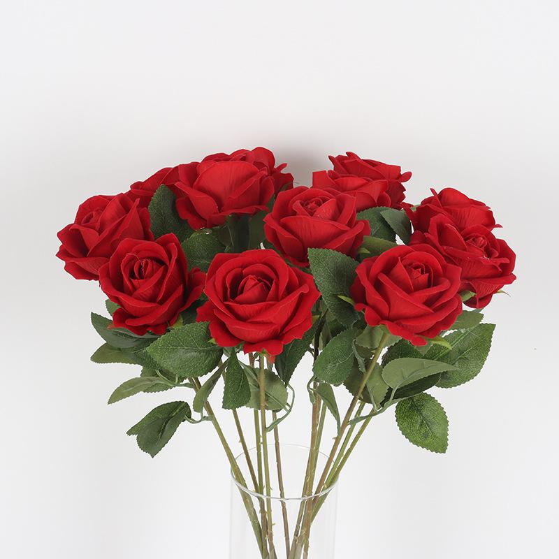 artificial flannel rose valentine's day home wedding decoration artificial flower rose wall waterfall artificial flower Item Picture