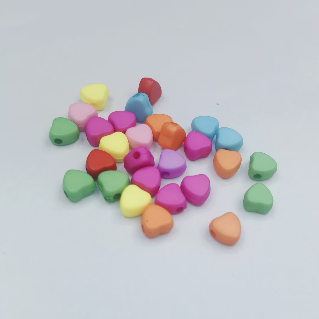 Acrylic 4✘7MM heart semi-finished jewelry accessories loose beads strung beads beads DIY jewelry materials jewelry making accessories beads strung beads