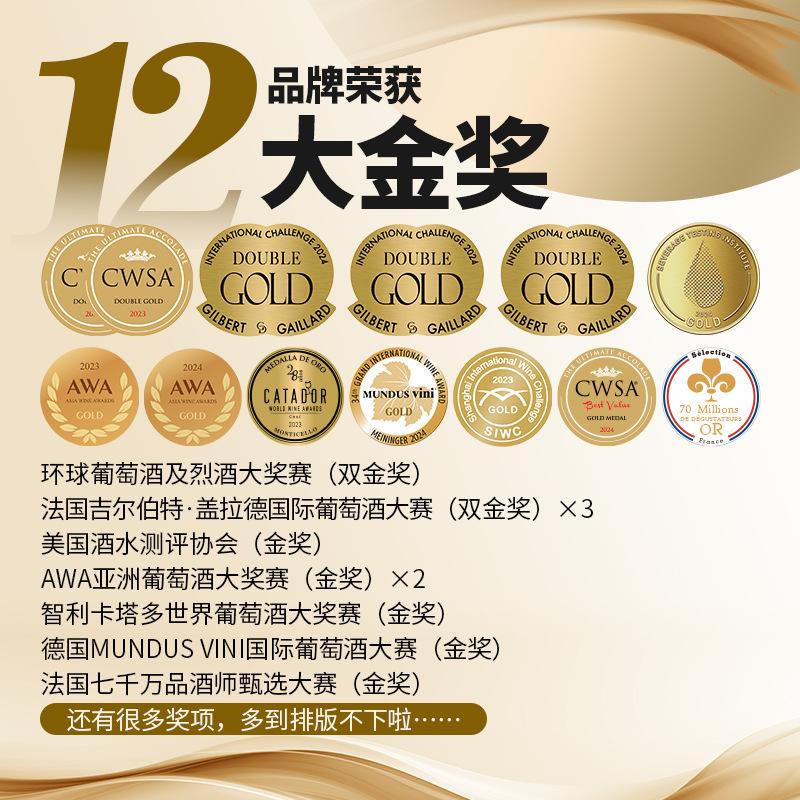 aoyo chile original original bottle imported red wine dry red wine fruit wine wholesale agent full box gift box Specification drawing