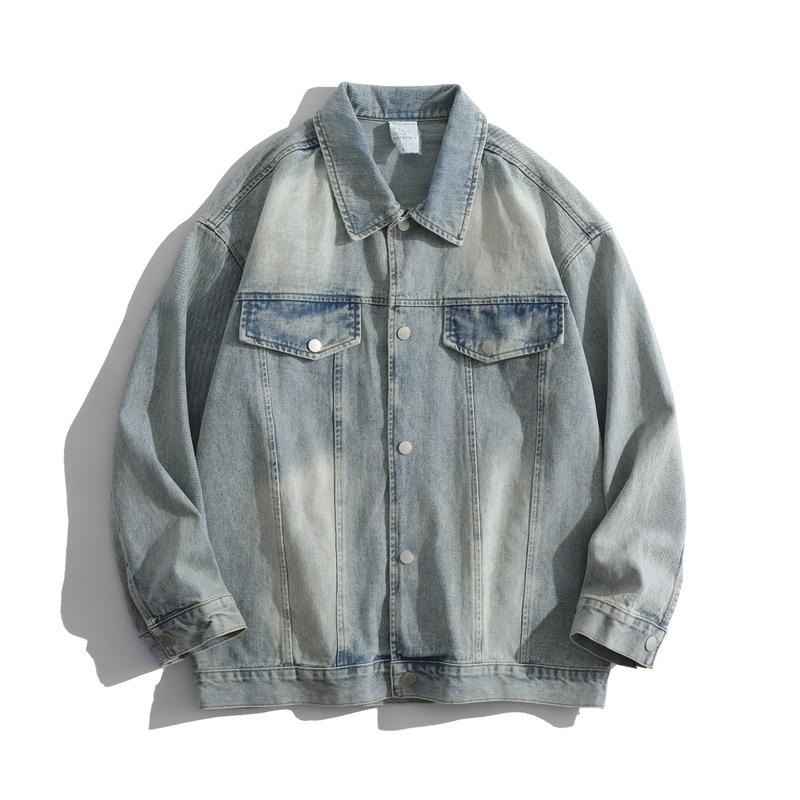 Washed Denim Jacket Men's Spring, Autumn and Winter New Men's Fashion Brand Retro American Korean Style Men's Loose Jacket