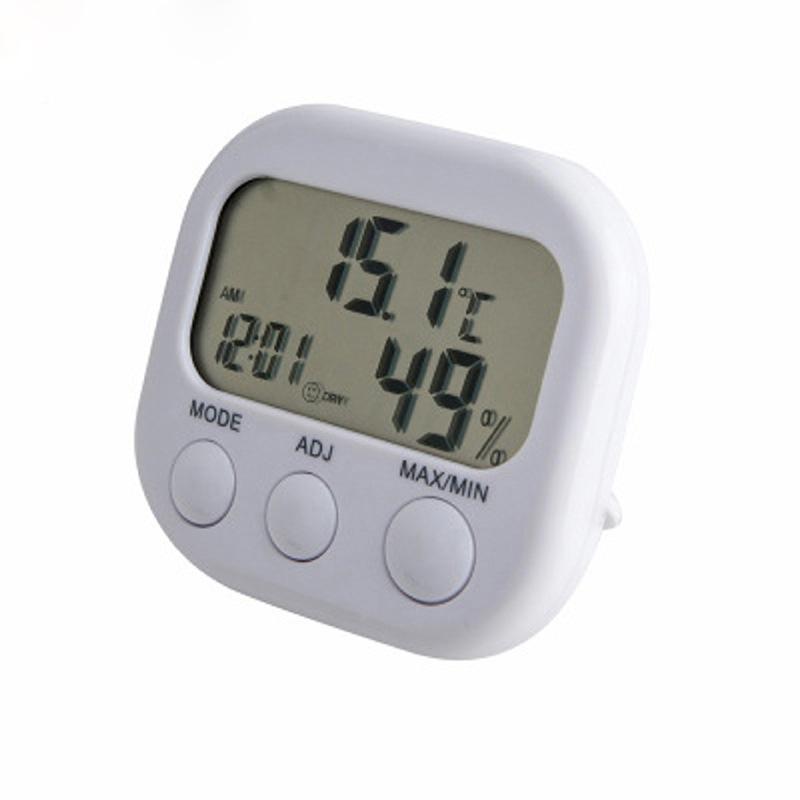electronic hygrometer home indoor mini thermometer hygrometer clock alarm hour