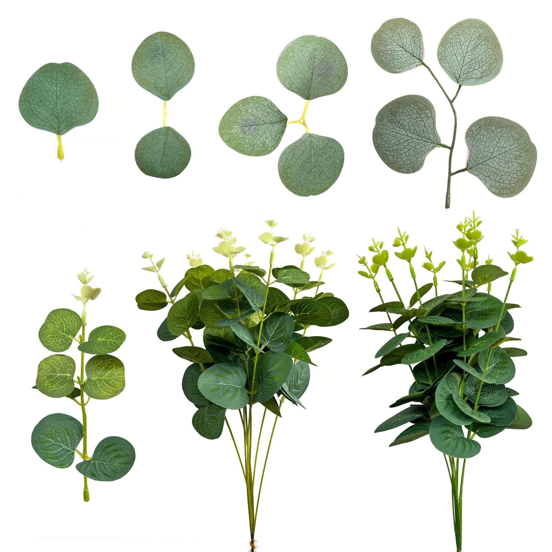 simulation eucalyptus leaf single piece zamioculcas leaves simulation single piece eucalyptus photo props home decoration fake leaves