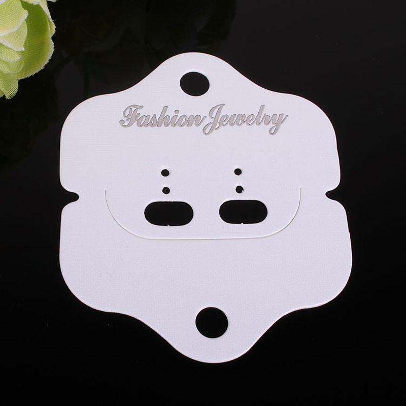 Factory direct sales of packaging accessories, necklaces, cards, white cardboard, universal folding hanging cards, 100 pieces per auction pic 1