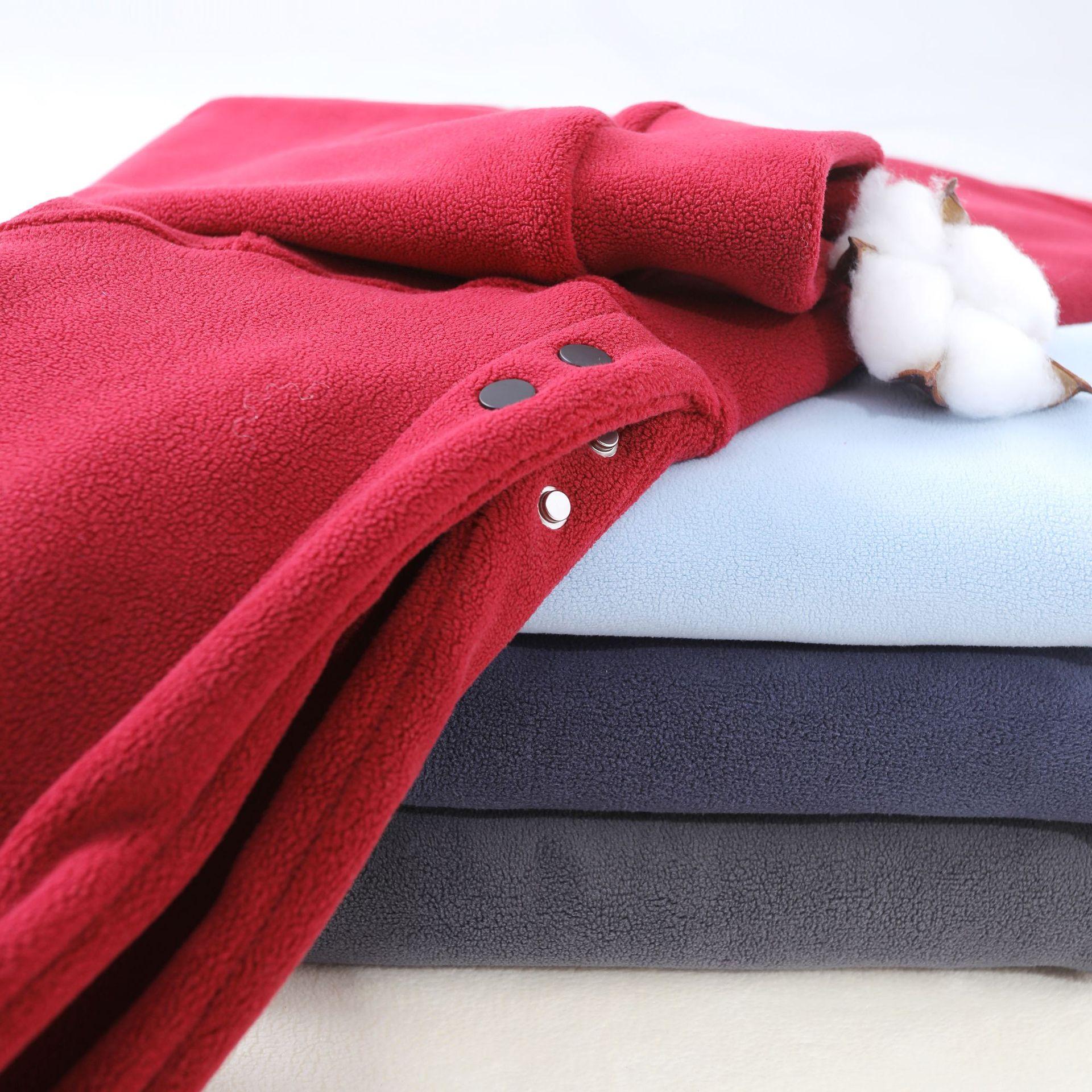 autumn and winter heavy 600g double-sided velvet thermal hooded sweatshirt male and female trendy brand solid color with fur loose collar decorated with buttons hoodie details Picture