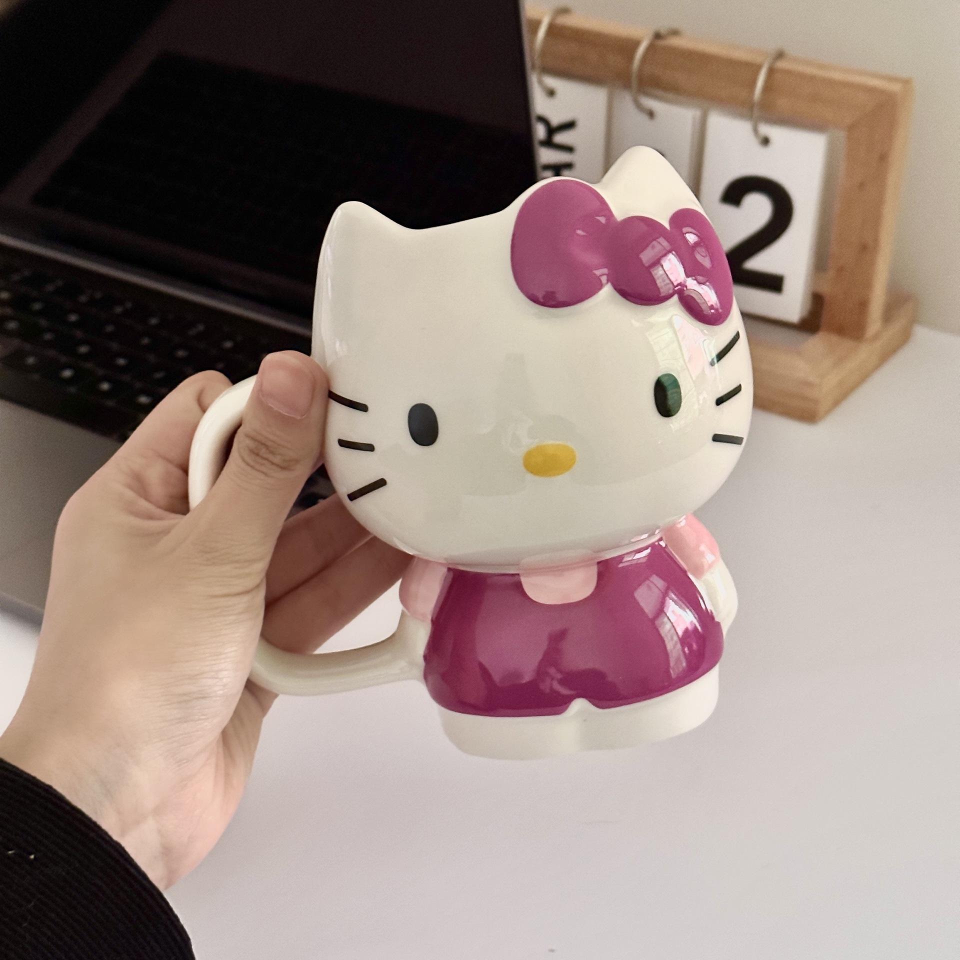 Hello Kitty Mug Kitty Cup Hellokitty Water Cup Ceramic Girls Gifts Birthday Gift Specification drawing