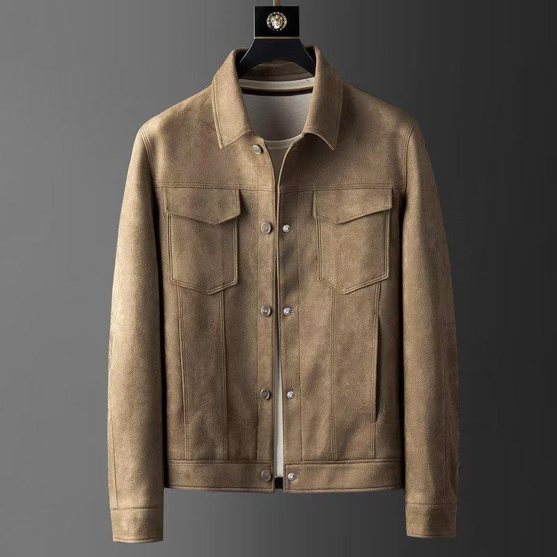 spring and autumn jacket for men 2023 new ruan handsome stylish brand advanced sense men's casual trendy suede men's coat