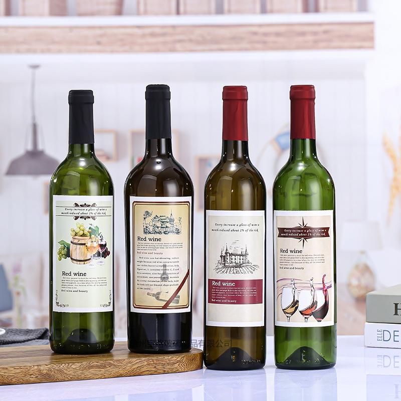 red wine bottle transparent glass the wine bottle dark green light-proof imported wine bottle home-brewed dead soldiers Application Scenario