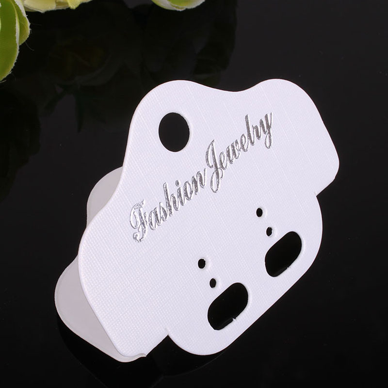 Factory direct sales of packaging accessories, necklaces, cards, white cardboard, universal folding hanging cards, 100 pieces per auction pic 3