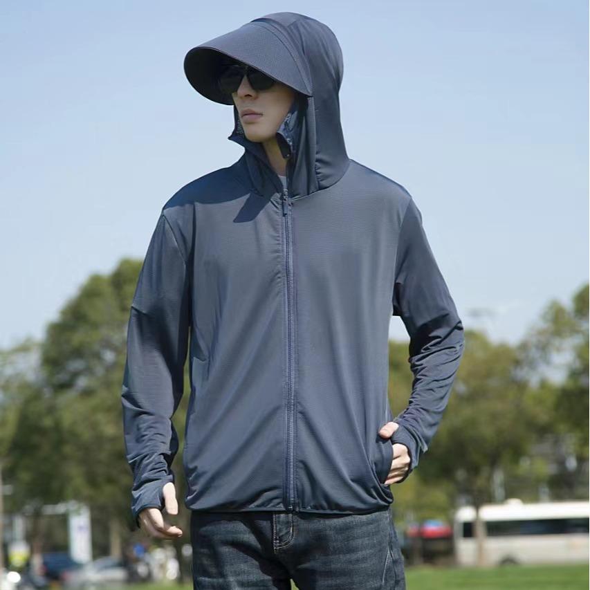 same style raw yarn sun protection clothing for women new uv protection big brim breathable ice silk sun protection jacket-