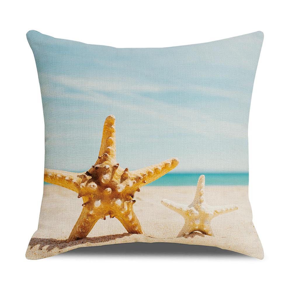retro mediterranean ocean digital printing linen pillow reading cushion one piece dropshipping amazon home supplies Specification drawing