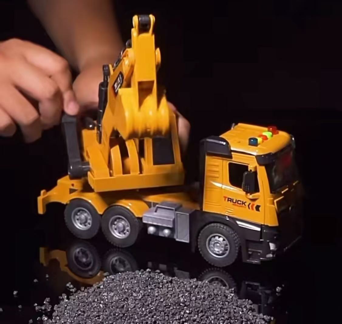 Engineering vehicle series: Toy road rollers, excavators, children's excavators, forklifts, mixer trucks, cement tank cranes details Picture