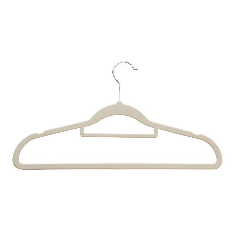 shoulder seamless flocking hanger non-slip wet and dry use clothing store home closet storage fantastic factory wholesale Item Picture