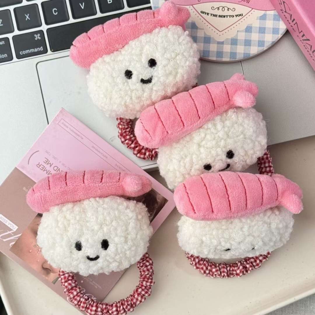 毛绒卡通发圈鱼子酱卡通发圈发饰