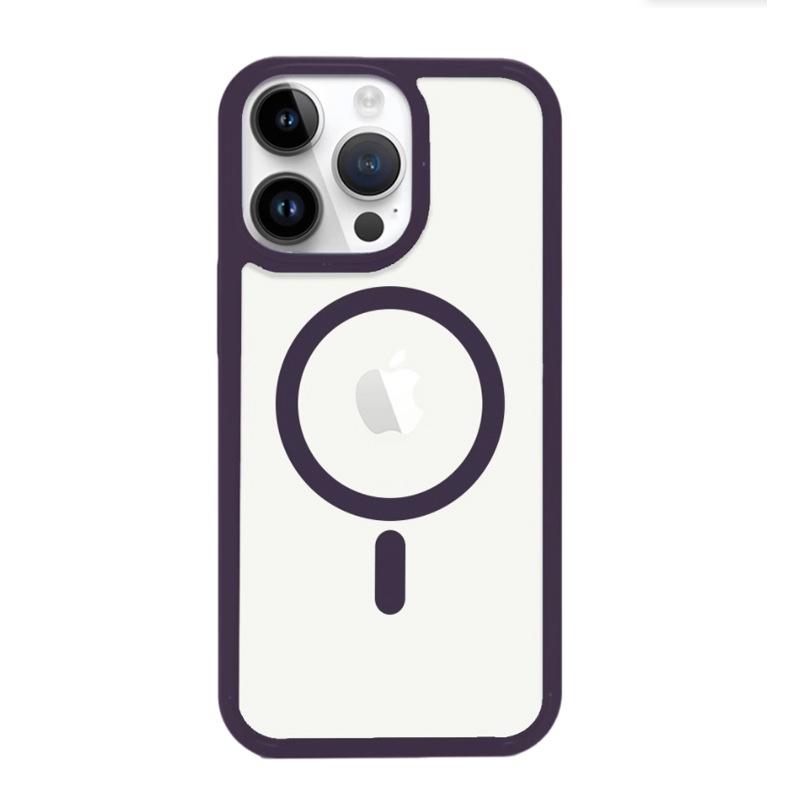 suitable for apple 16pro skin feeling magsafe magnetic suction shell iphone15 acrylic drop-resistant 14 phone case wholesale Item Picture