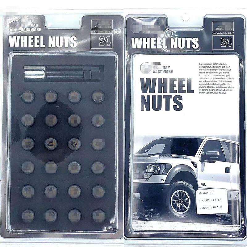 17mm wheel hub modified anti-theft tire screw nut suitable for toyota ford honda byd nissan 24p full figure
