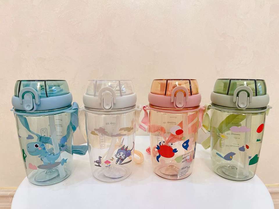 S49-7305 Popular double drinking cup, large-capacity cup, portable summer water bottle for children, shoulder strap, straw cup, heat-resistant detail image 7