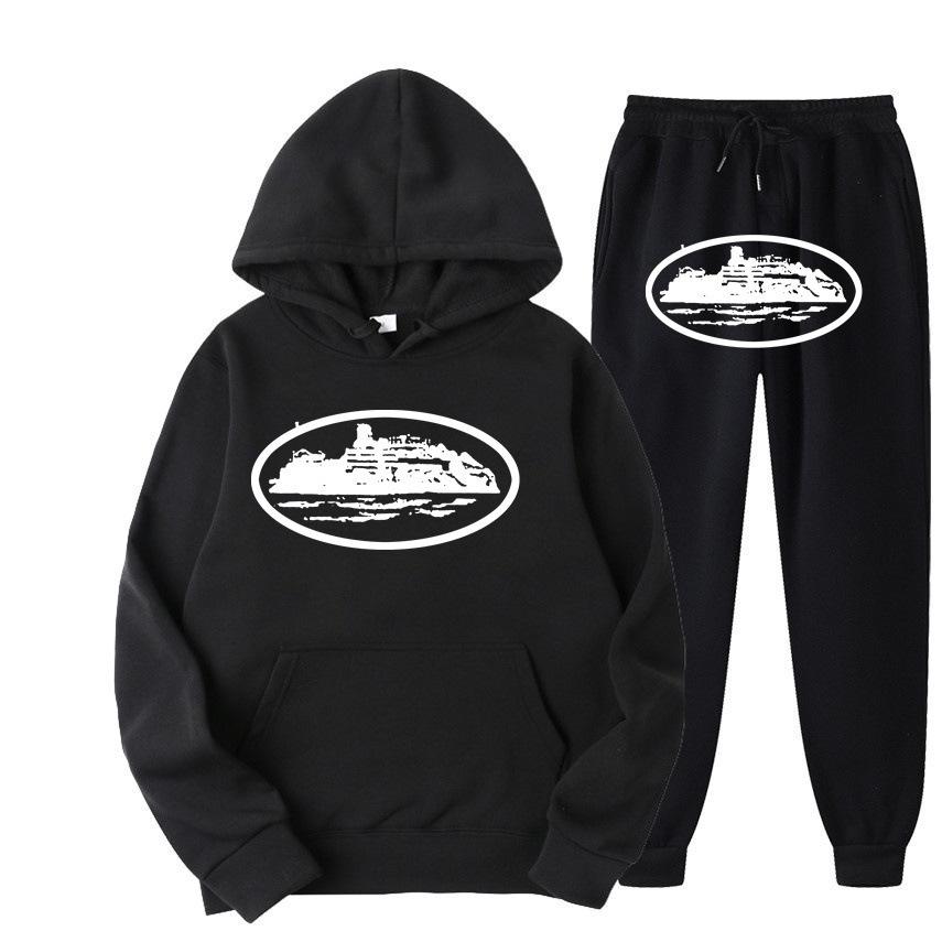 corteiz crazy buy men's suit trendy brand letter print men's and women's casual hooded sweatshirt hoodie
