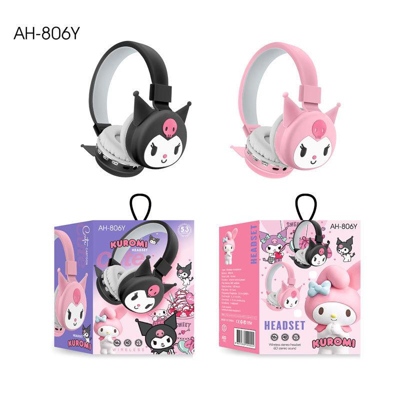 Sanrio New Ah806y Headset Cute Cartoon Hello Kitty Bluetooth Earphone Cellphone Computer Stereo Headset