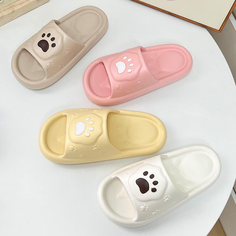 wholesale slippers for women summer internet celebrity home indoor kitten's paw eva anti-slip couple bathroom slippers for men Specification drawing
