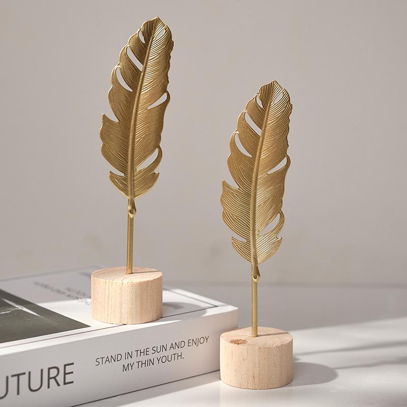 nordic style iron art ginkgo leaf decoration creative home living room entrance and wine cabinet decoration light luxury metal crafts Application Scenario