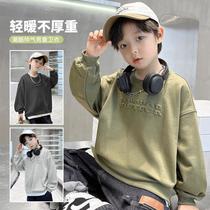 Children's Clothing Wholesale Children's Sweater 2023 Spring and Autumn Solid Color Boy's Hoody Children Teens Tops Trendy Casual Boys Autumn Clothing