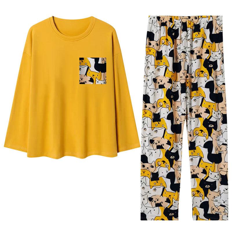 factory direct sales new spring and autumn multiple long-sleeved pajamas women's autumn cartoon cute ladies home leisure suit wholesale Item Picture