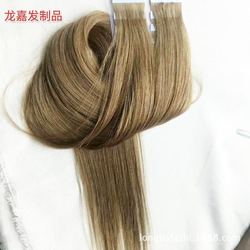 seamless hair extension manufacturer golden simulation female long vacation hair extension piece long straight hair two clips traceless thickening hair piece