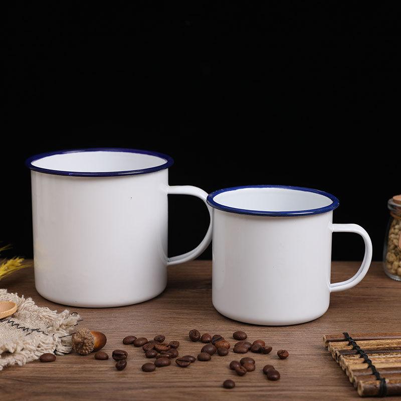 搪瓷杯定制 语录搪瓷杯 马克杯 定制搪瓷杯 搪瓷杯带盖 复古杯细节图