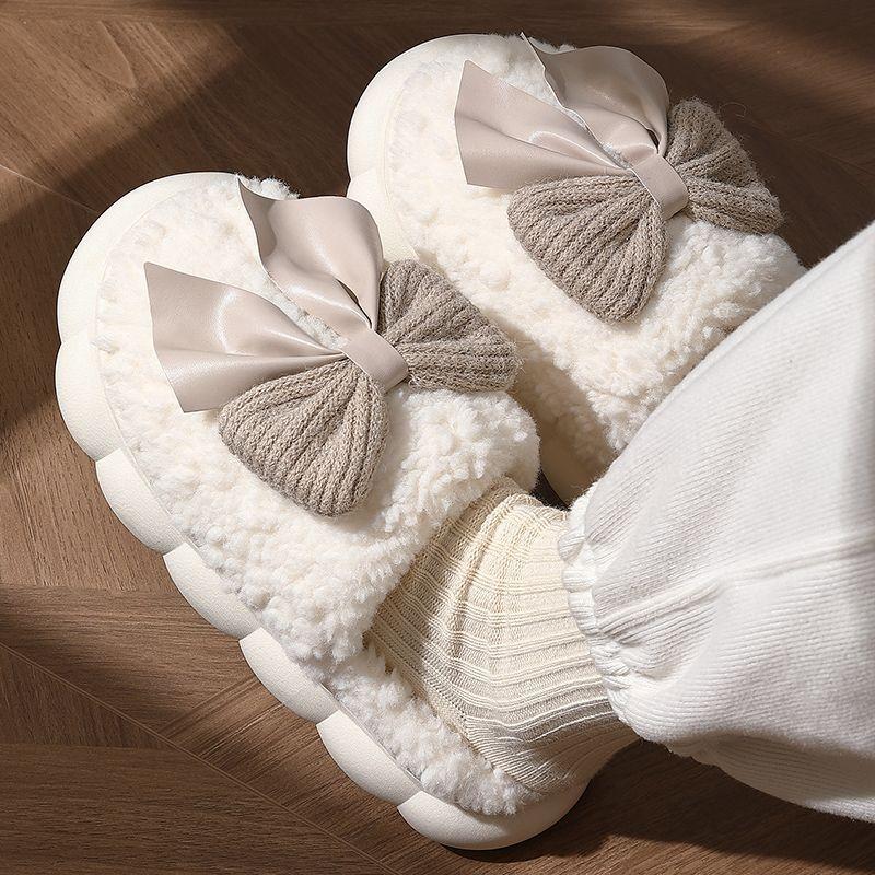 confinement cotton slippers women's winter 2024 new bag heel indoor home warm velvet cotton shoes women's winter Specification drawing