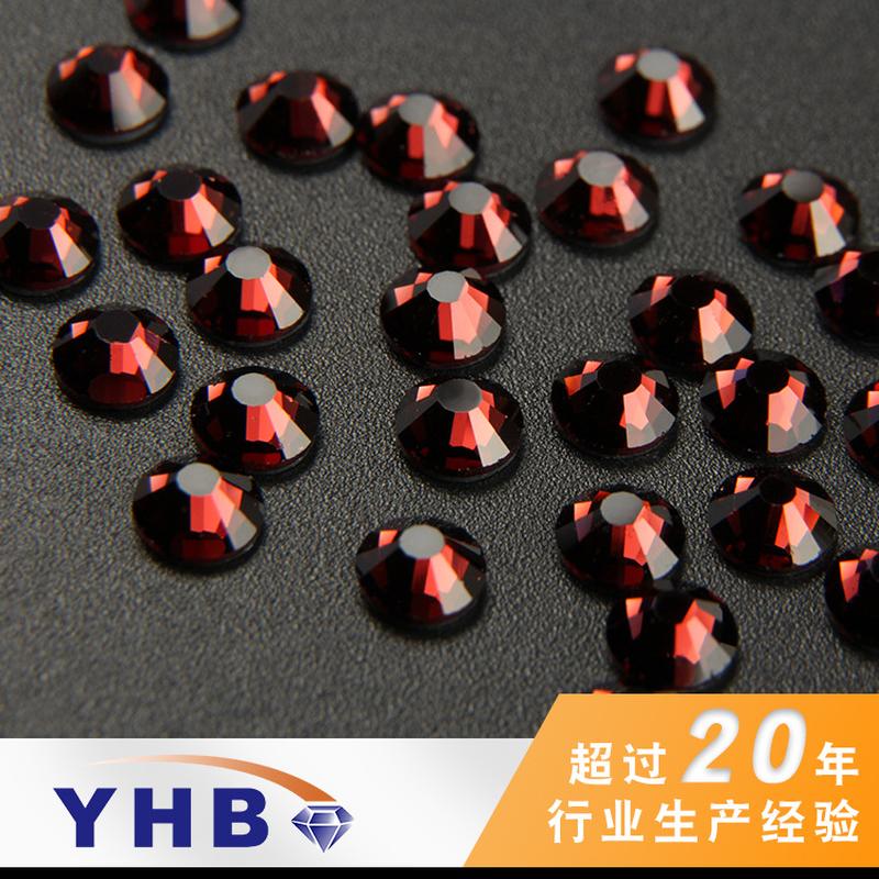 Factory Ornament Wholesale Textile Accessories Hot Drilling Wine Red round Swarovski Rhinestone Emulation Women's Shoes Decoration Middle East Nail Rhinestone