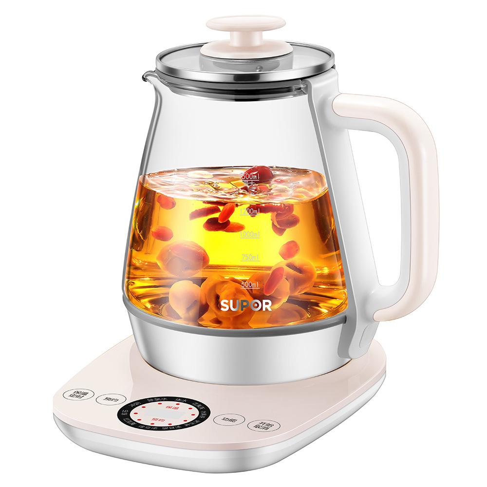supor health pot sw-15y12 borosilicate thick glass household tea and medicine pot 1.5l electric kettle