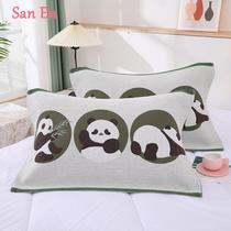 pillow case cotton class a four-layer gauze adult home use thickened cotton children's student pillow headscarf factory wholesale