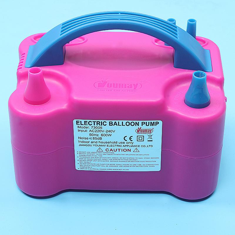 electric inflator european gauge balloon electric air pump/double hole pump/balloon inflator 220v-600v