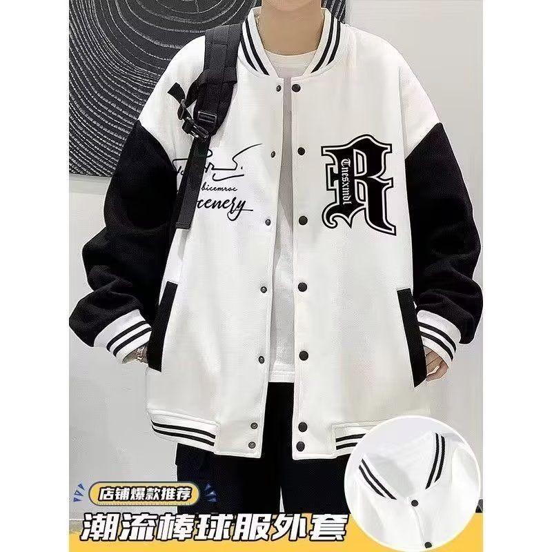 spring and autumn men's jacket trendy korean style work clothes jacket young students thin tops casual cardigan chopsticks