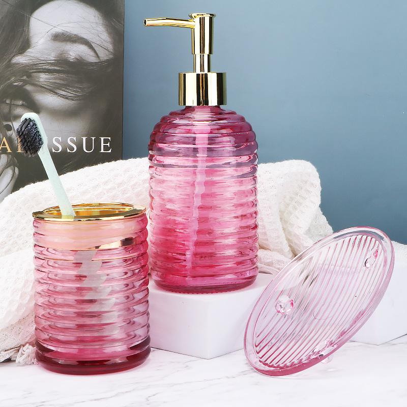 cross-border amazon labeling shower gel sub bottle suit soap dispenser hand sanitizer shampoo bottle cup soap rack