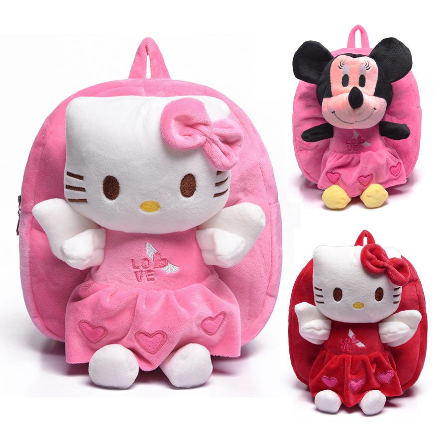 Cartoon Cute Schoolbag for Children Kindergarten Junior Kundergarten Baby Backpack Hello Kitty Mickey 1-3 Years Old Backpack