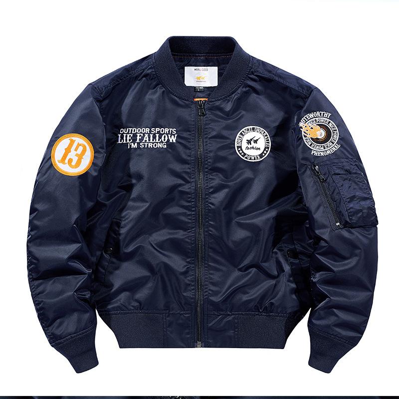 Autumn and Winter Fashion Brand Men's Casual Embroidered Baseball Uniform Cross-Border MA1 Air Force Pilot Jacket Men's Coat Clothes