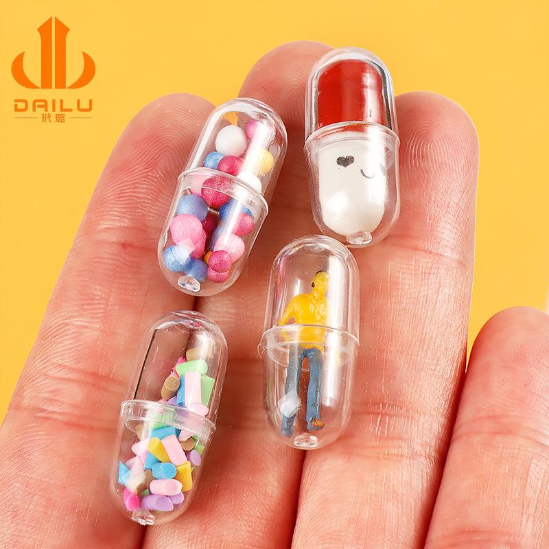 creative villain capsule cell phone shell accessories pill capsule fruit slice capsule diy epoxy phone case material