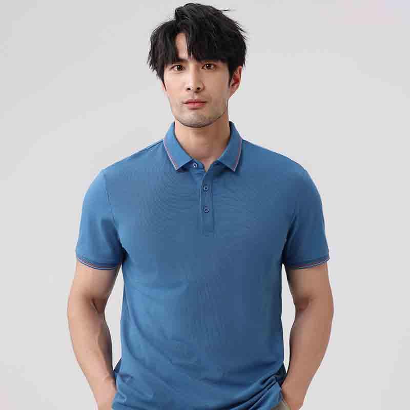 Spring and Summer loose and comfortable beaded striped short-sleeved lapel POLO shirt DX-5A345 Specification image