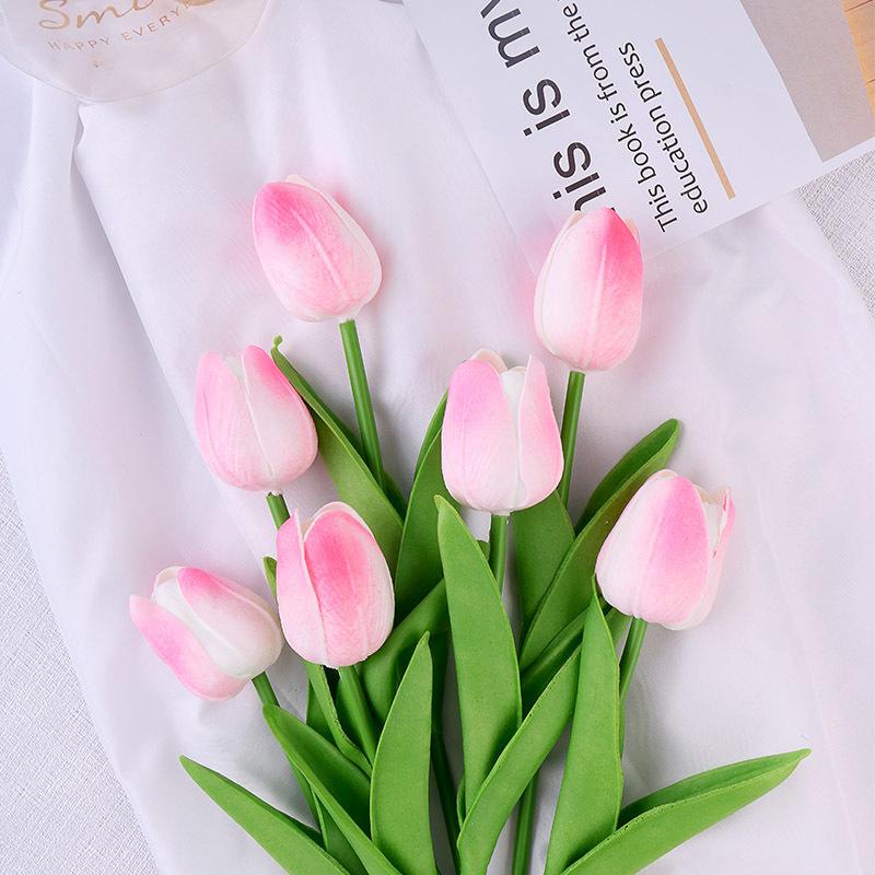 tulip bouquet high sense pu emulational flower decoration tulip fake flower decoration home silk flower simulation green flower Application Scenario