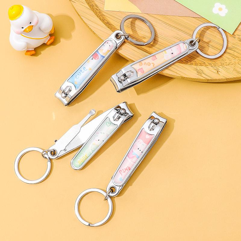 cartoon colorful drop film nail clippers keychain stainless steel nail scissors student arc mouth home nail clippers Application Scenario